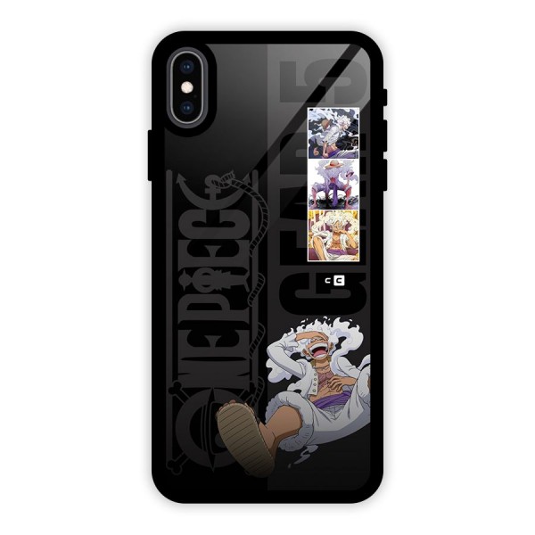 One Piece Monkey D LUffy Gear 5 Glass Back Case for iPhone XS Max
