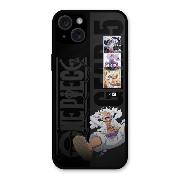 One Piece Monkey D LUffy Gear 5 Metal Back Case for iPhone 15 Plus