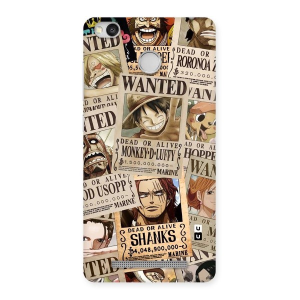 One Piece Most Wanted Back Case for Redmi 3S Prime