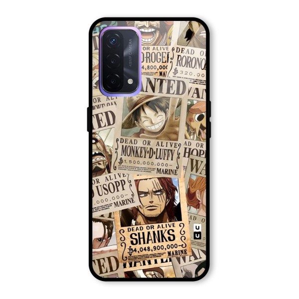 One Piece Most Wanted Glass Back Case for Oppo A74 5G