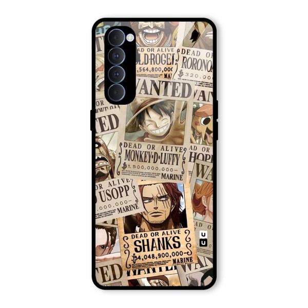 One Piece Most Wanted Glass Back Case for Oppo Reno4 Pro