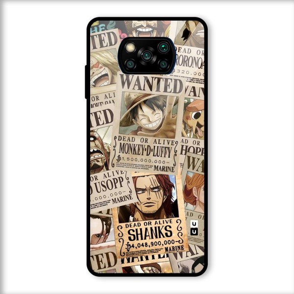 One Piece Most Wanted Glass Back Case for Poco X3