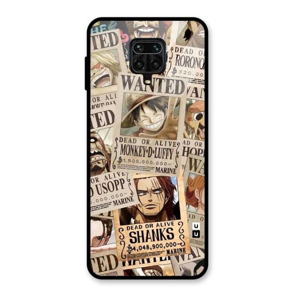 One Piece Most Wanted Glass Back Case for Redmi Note 9 Pro