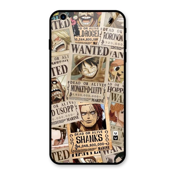 One Piece Most Wanted Glass Back Case for iPhone 6 Plus 6S Plus