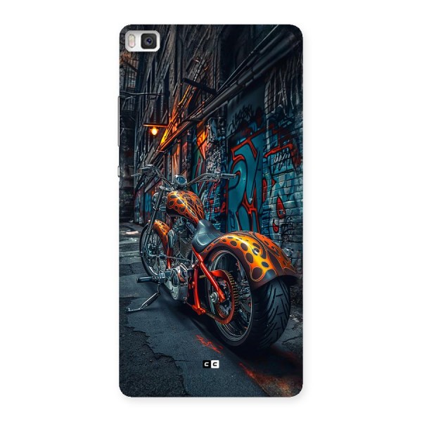Orange Fatbike Back Case for Huawei P8