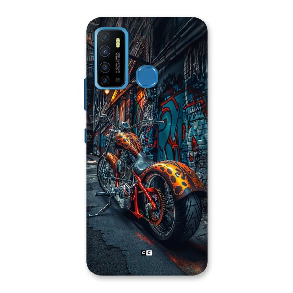 Orange Fatbike Back Case for Infinix Hot 9