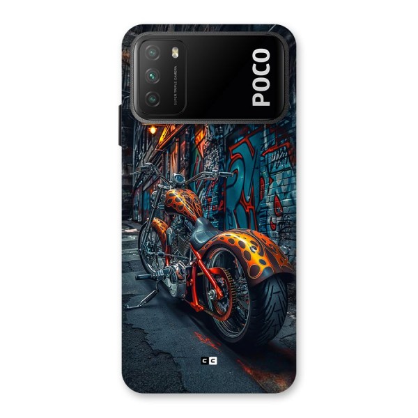 Orange Fatbike Back Case for Poco M3