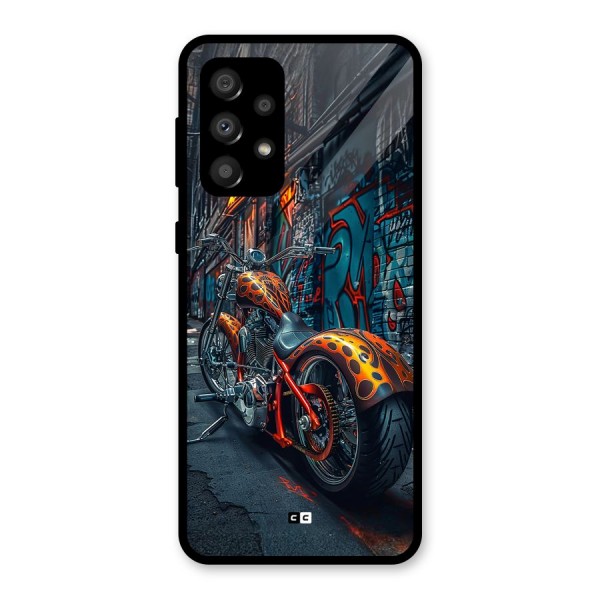 Orange Fatbike Glass Back Case for Galaxy A32