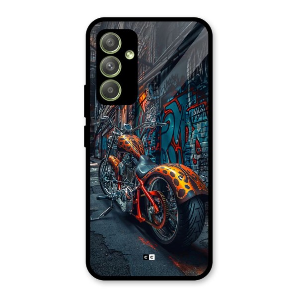 Orange Fatbike Glass Back Case for Galaxy A54