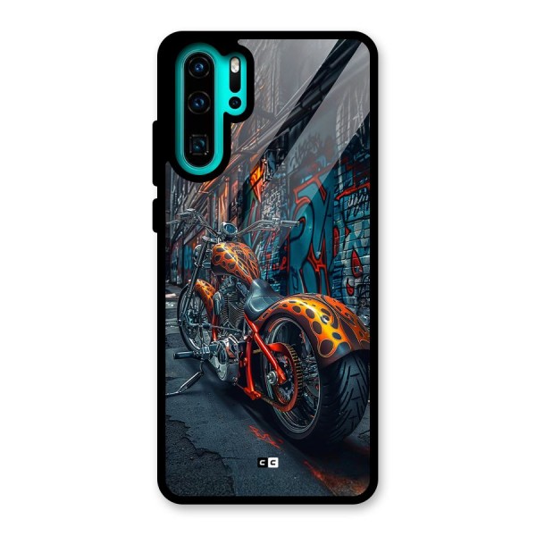 Orange Fatbike Glass Back Case for Huawei P30 Pro