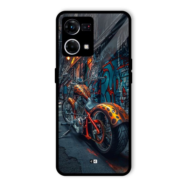 Orange Fatbike Glass Back Case for Oppo F21s Pro 4G