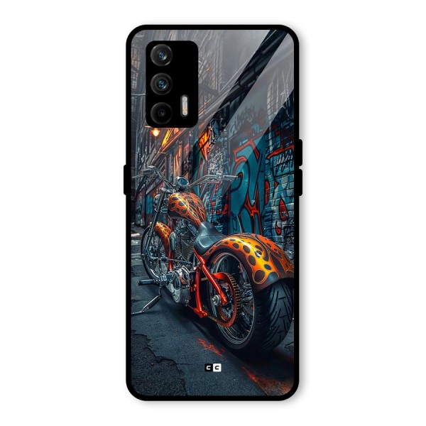 Orange Fatbike Glass Back Case for Realme X7 Max