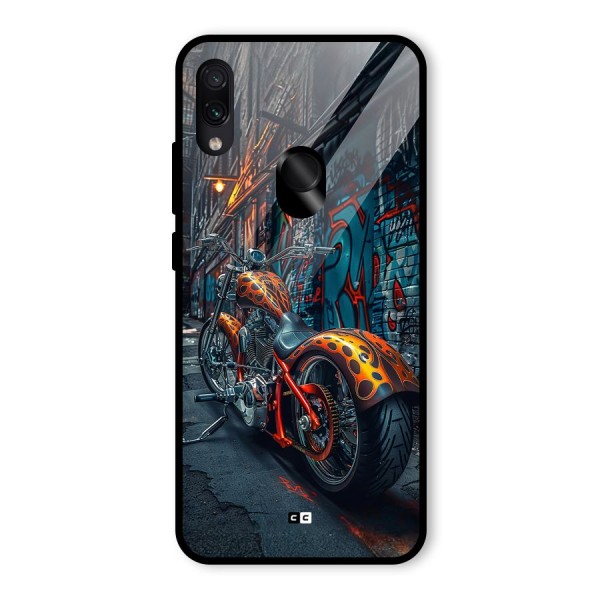 Orange Fatbike Glass Back Case for Redmi Note 7S