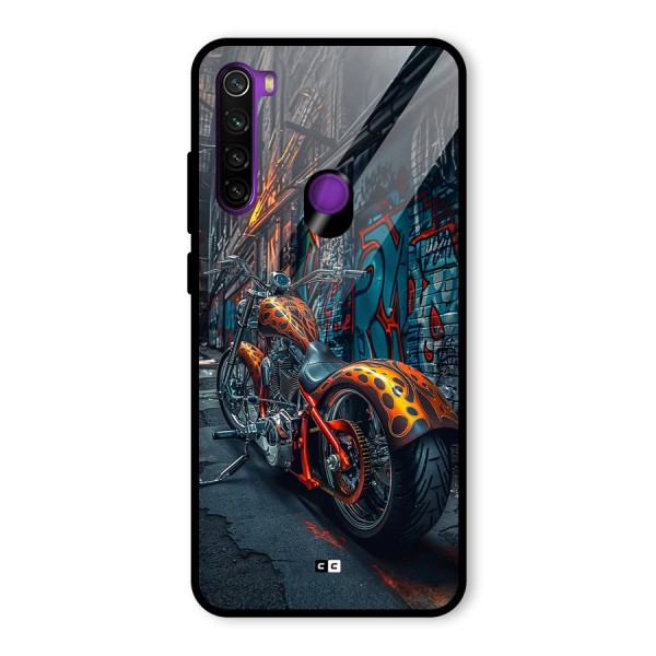 Orange Fatbike Glass Back Case for Redmi Note 8