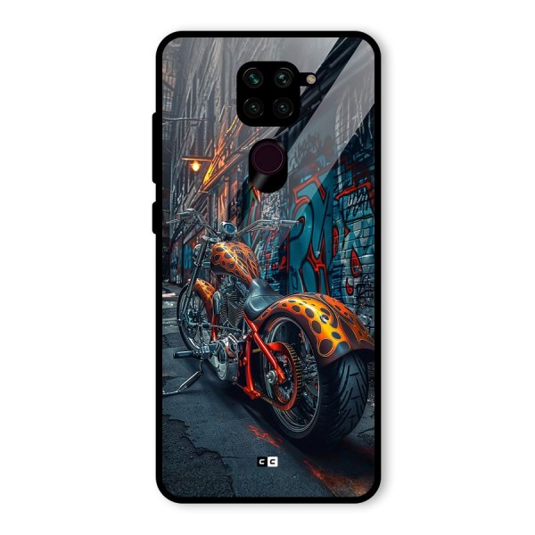 Orange Fatbike Glass Back Case for Redmi Note 9
