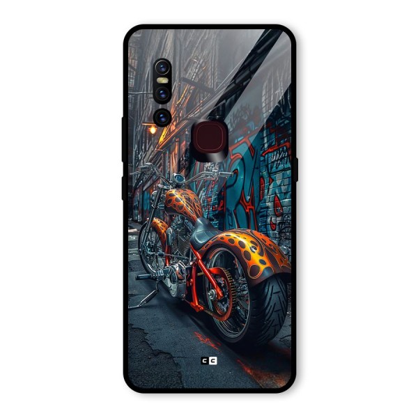 Orange Fatbike Glass Back Case for Vivo V15