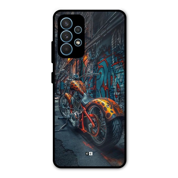 Orange Fatbike Metal Back Case for Galaxy A32