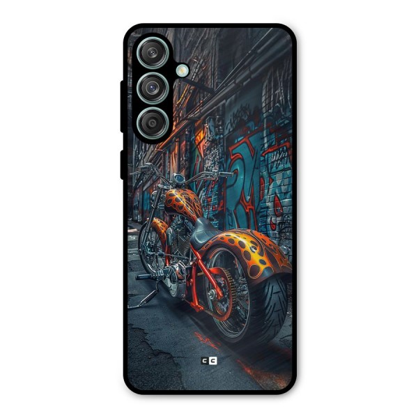 Orange Fatbike Metal Back Case for Galaxy M55 5G