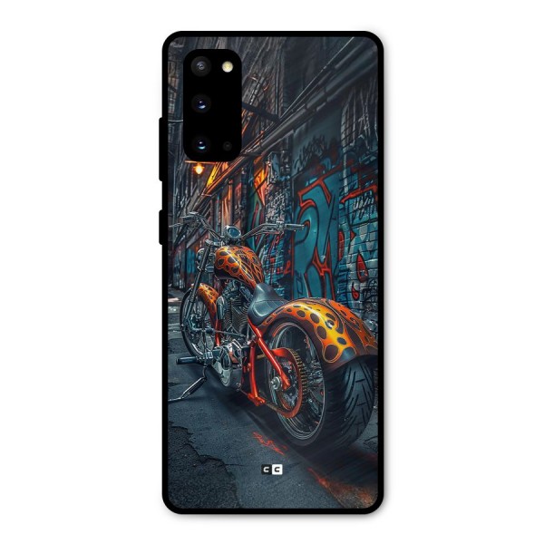 Orange Fatbike Metal Back Case for Galaxy S20