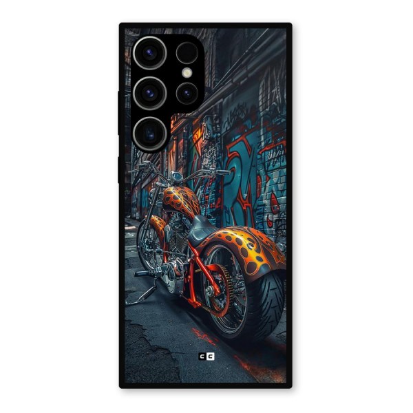 Orange Fatbike Metal Back Case for Galaxy S23 Ultra