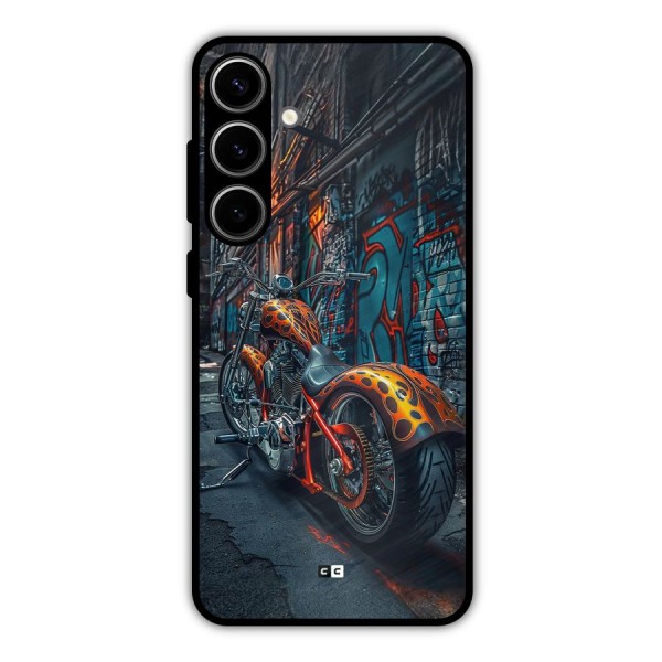 Orange Fatbike Metal Back Case for Galaxy S24 Plus