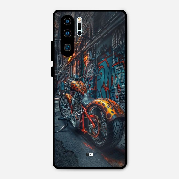 Orange Fatbike Metal Back Case for Huawei P30 Pro