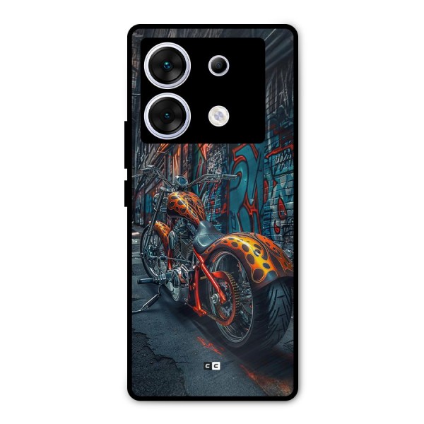 Orange Fatbike Metal Back Case for Infinix Zero 30 5G