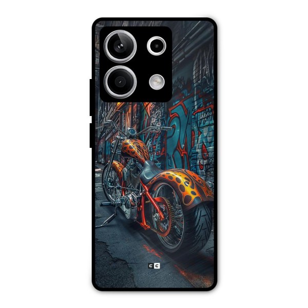 Orange Fatbike Metal Back Case for Redmi Note 13 5G
