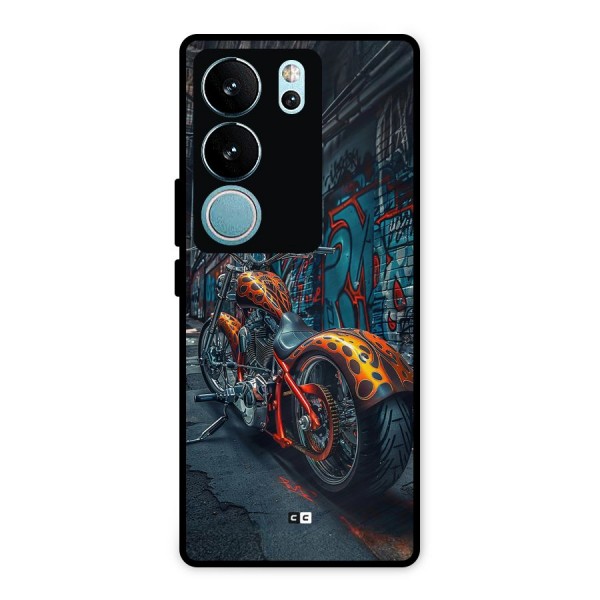 Orange Fatbike Metal Back Case for Vivo V29