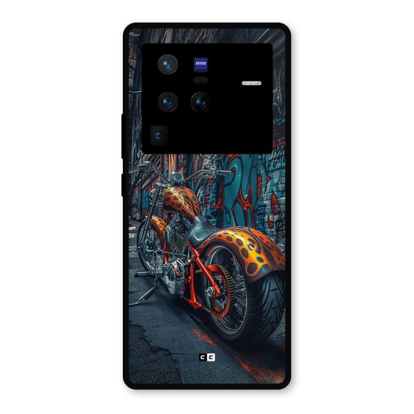 Orange Fatbike Metal Back Case for Vivo X80 Pro