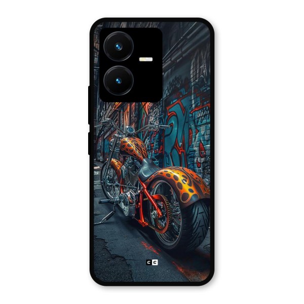 Orange Fatbike Metal Back Case for Vivo Y22