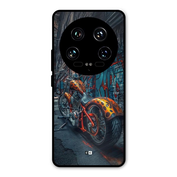 Orange Fatbike Metal Back Case for Xiaomi 14 Ultra