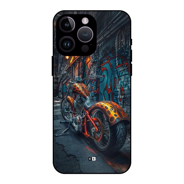 Orange Fatbike Metal Back Case for iPhone 14 Pro Max