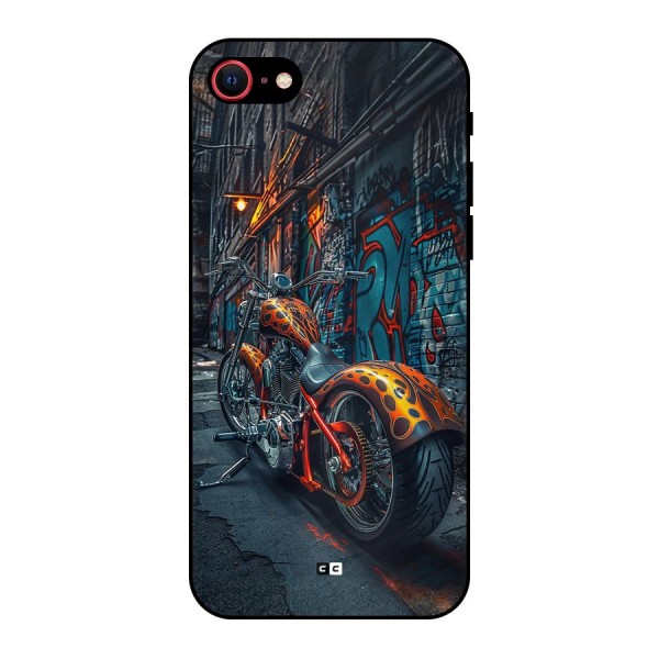 Orange Fatbike Metal Back Case for iPhone SE 2022