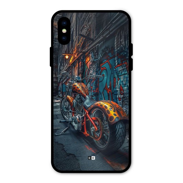 Orange Fatbike Metal Back Case for iPhone X