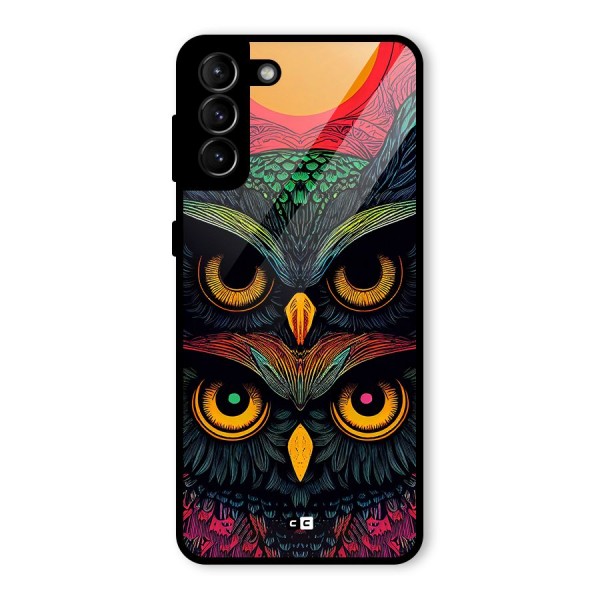 Owl Soul Art Illustration Glass Back Case for Galaxy S21 Plus