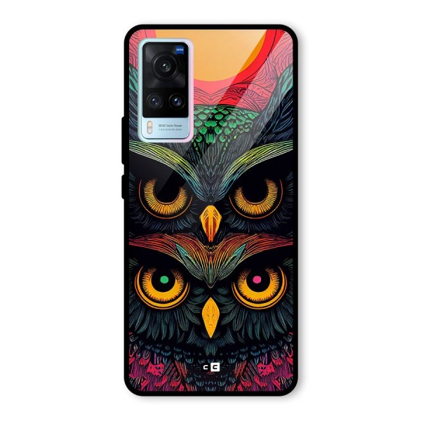 Owl Soul Art Illustration Glass Back Case for Vivo X60