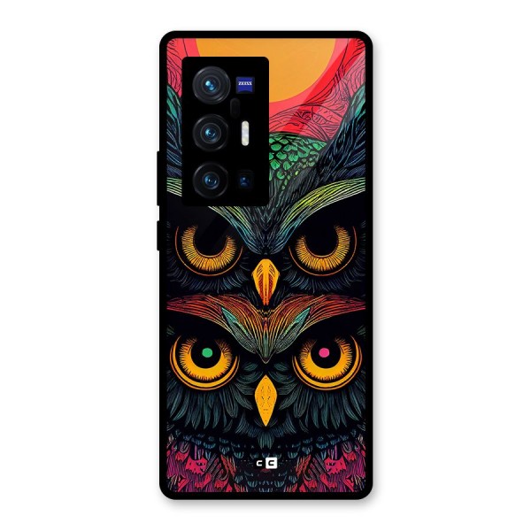 Owl Soul Art Illustration Glass Back Case for Vivo X70 Pro Plus