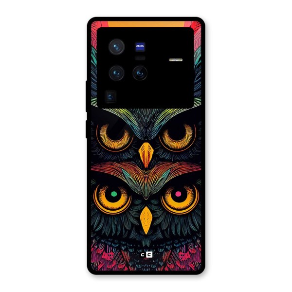 Owl Soul Art Illustration Glass Back Case for Vivo X80 Pro