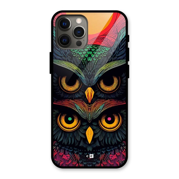 Owl Soul Art Illustration Glass Back Case for iPhone 12 Pro Max