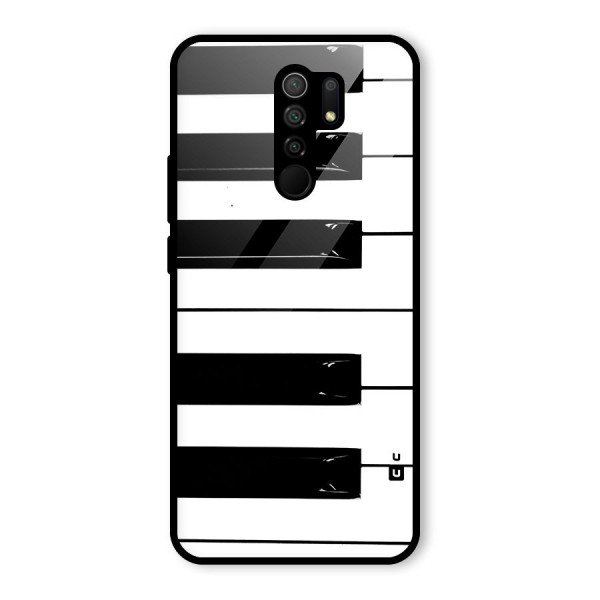 Paino Keys Printed Classy Glass Back Case for Redmi 9 Prime