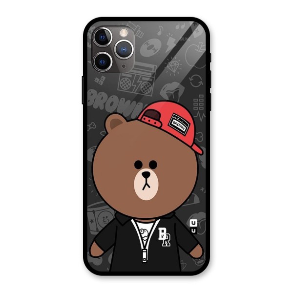 Panda Brown Glass Back Case for iPhone 11 Pro Max