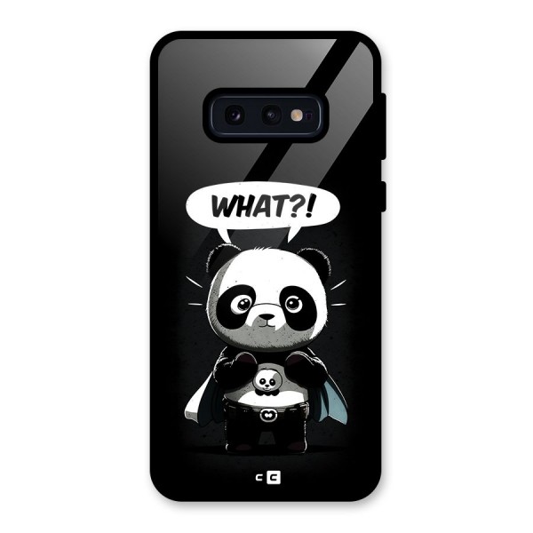 Panda What Confused Glass Back Case for Galaxy S10e