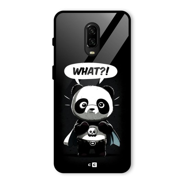 Panda What Confused Glass Back Case for OnePlus 6T