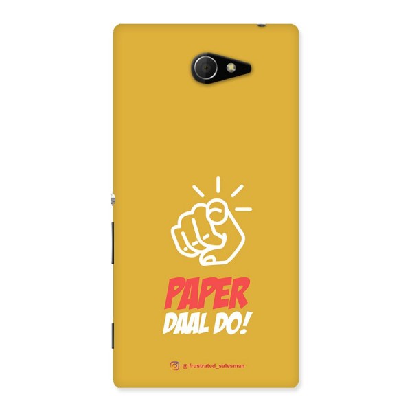 Paper Daal Do Mustard Yellow Back Case for Sony Xperia M2