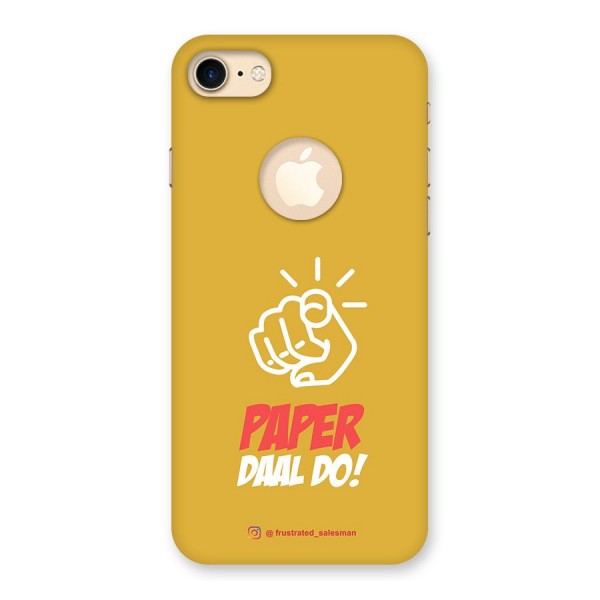 Paper Daal Do Mustard Yellow Back Case for iPhone 7 Logo Cut