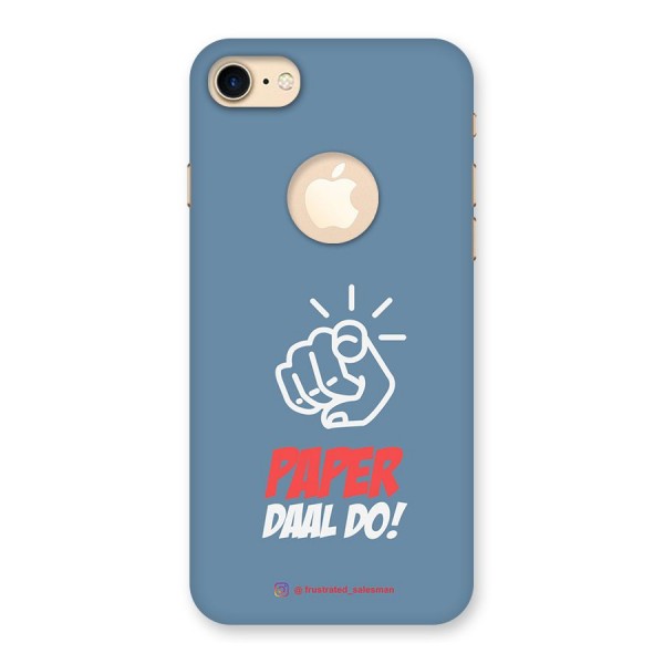 Paper Daal Do SteelBlue Back Case for iPhone 7 Logo Cut