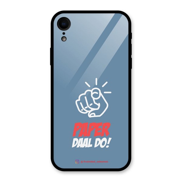 Paper Daal Do SteelBlue Glass Back Case for iPhone XR