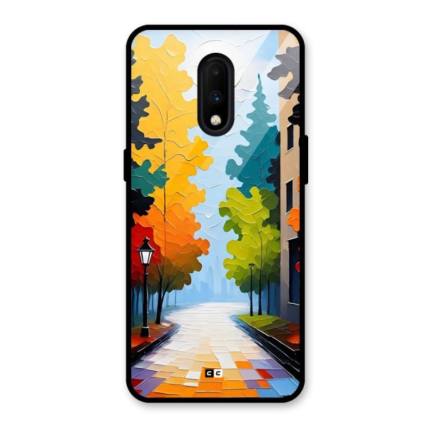 Paper Street Glass Back Case for OnePlus 7