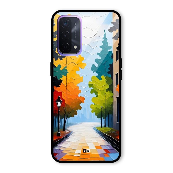 Paper Street Glass Back Case for Oppo A74 5G